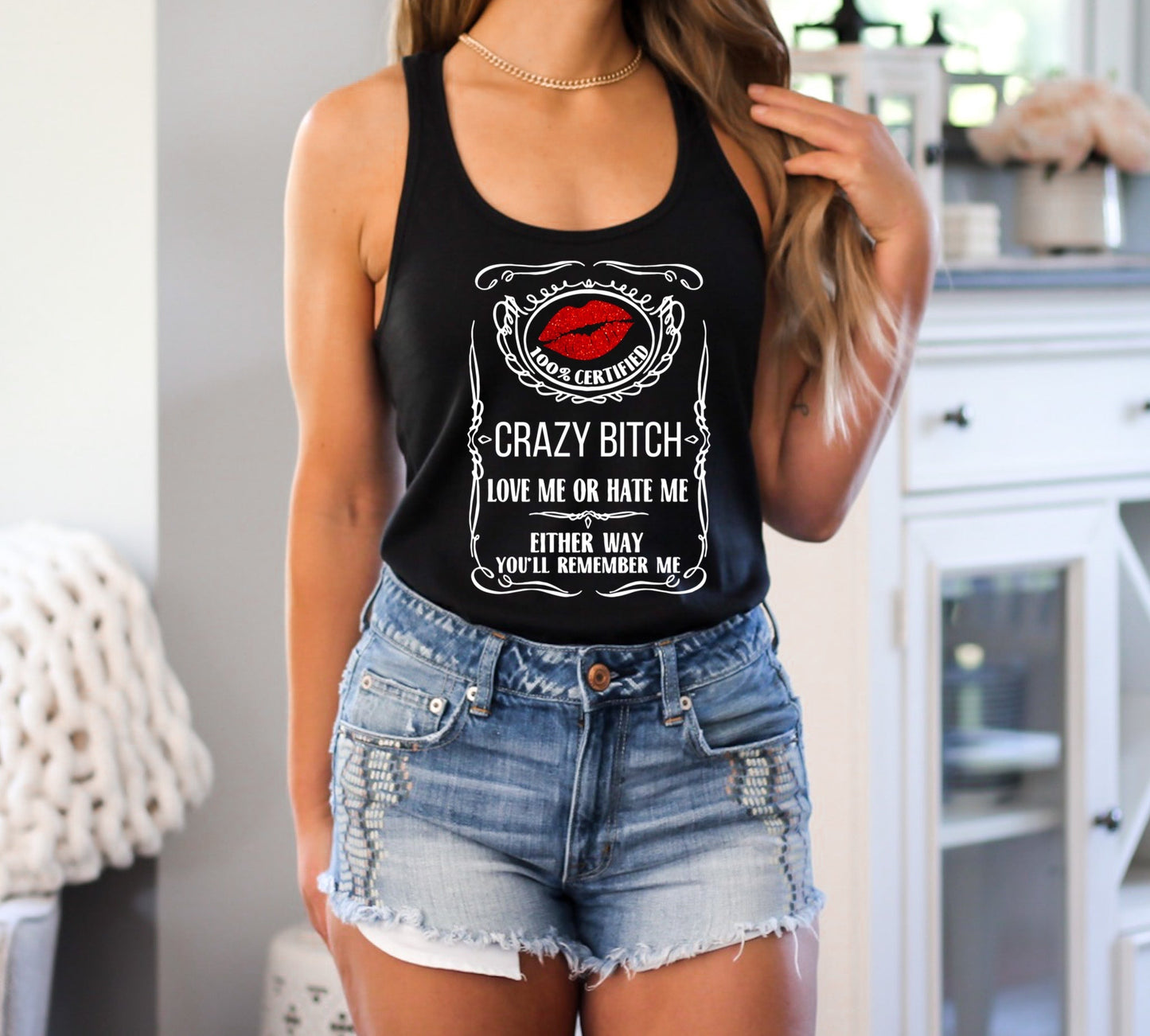 Crazy Bitch Racerback Tank Top