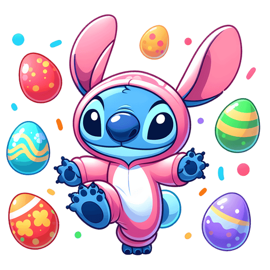 Baby Stitch Bunny Easter Design - DTF Ready To Press