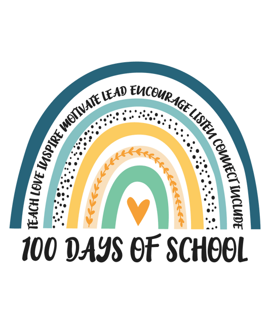 100 Days Of School Design - DTF Ready To Press