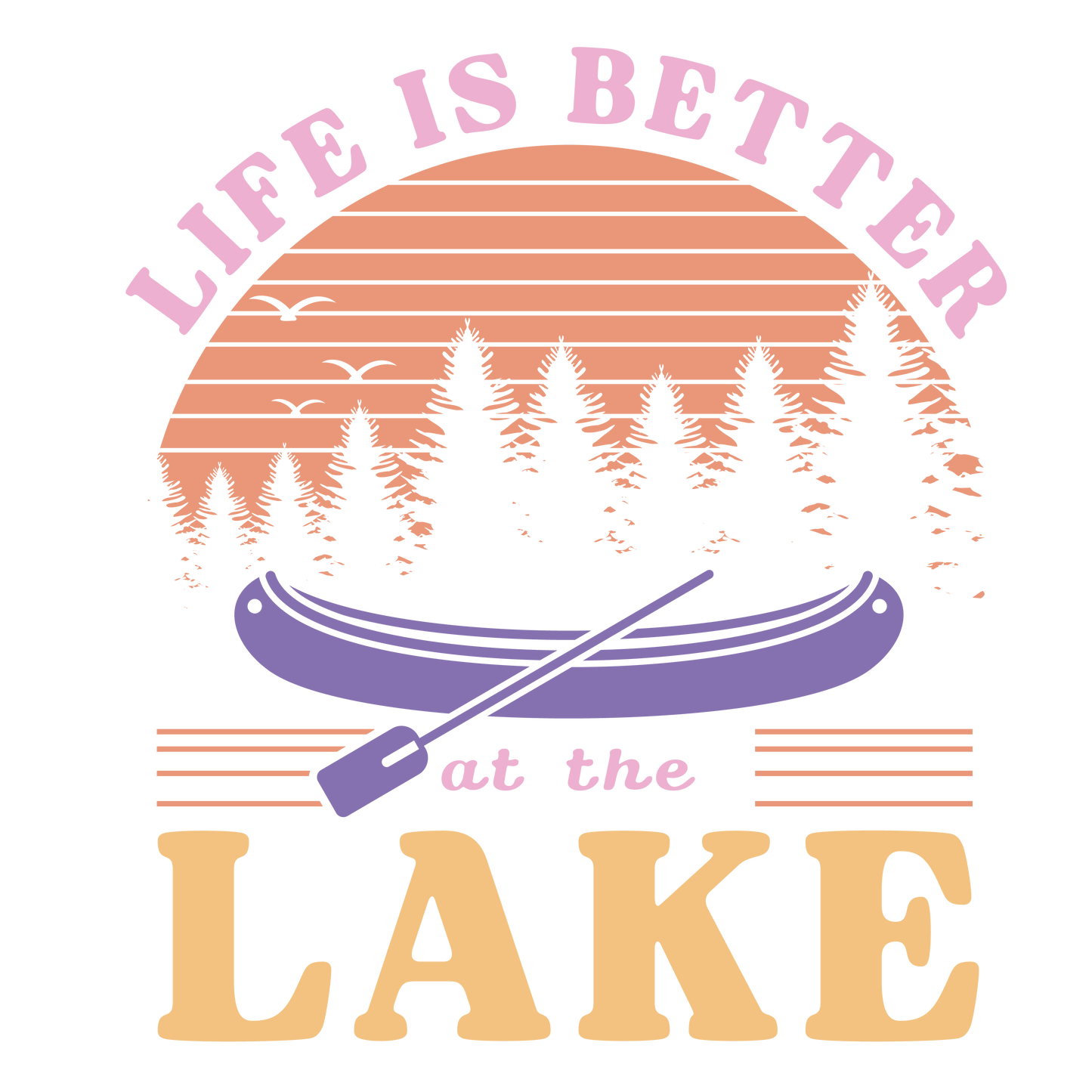 Cute Lake Trip Design - DTF Ready To Press