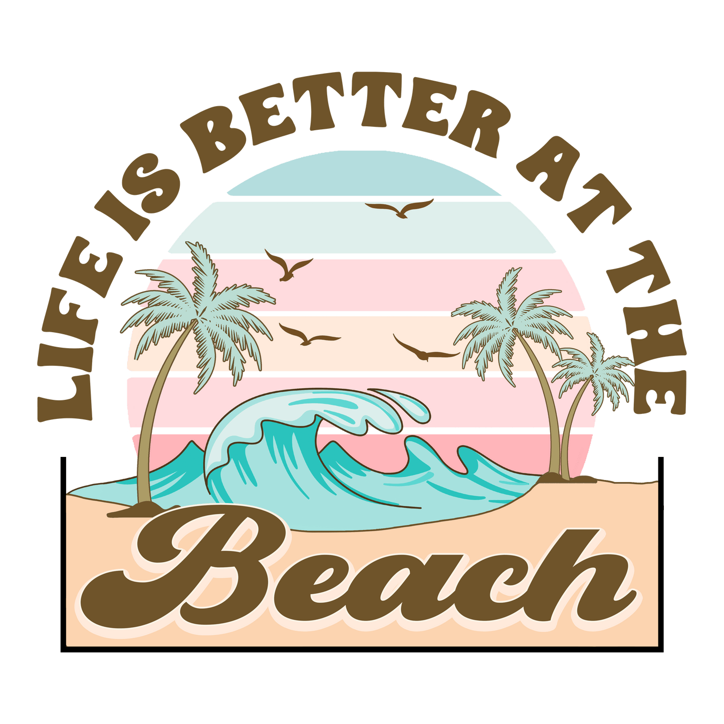 Beach Party Design - DTF Ready To Press