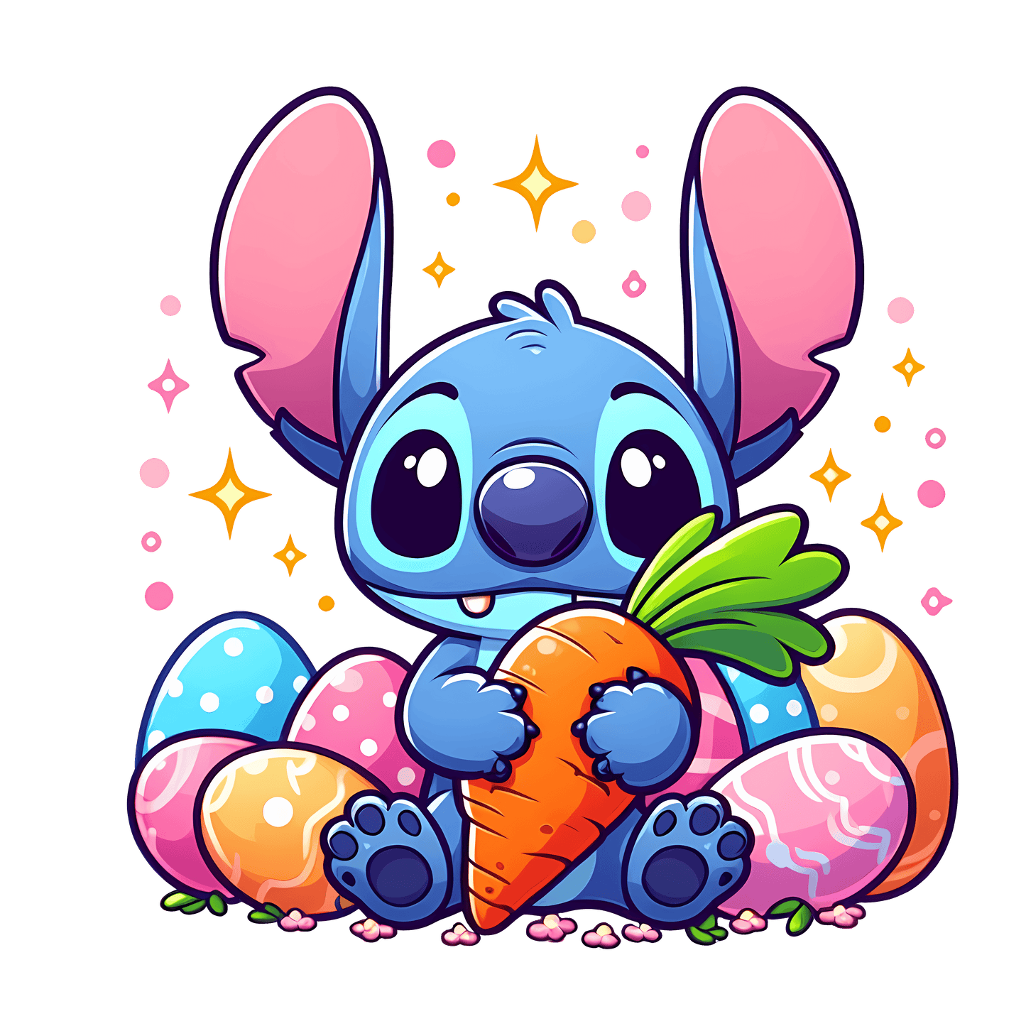 Baby Stitch Cute Easter Design - DTF Ready To Press