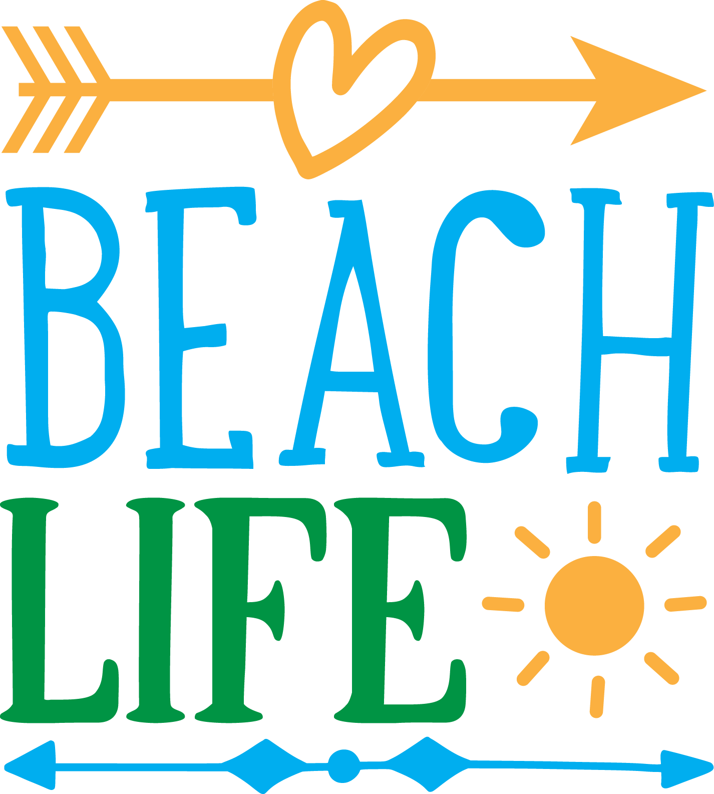 Beach Life Design - DTF Ready To Press