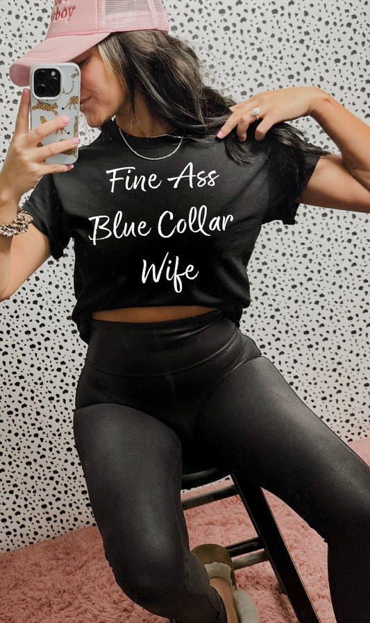 Bella Canvas FINE ASS BLUE COLLAR *custom name option available*