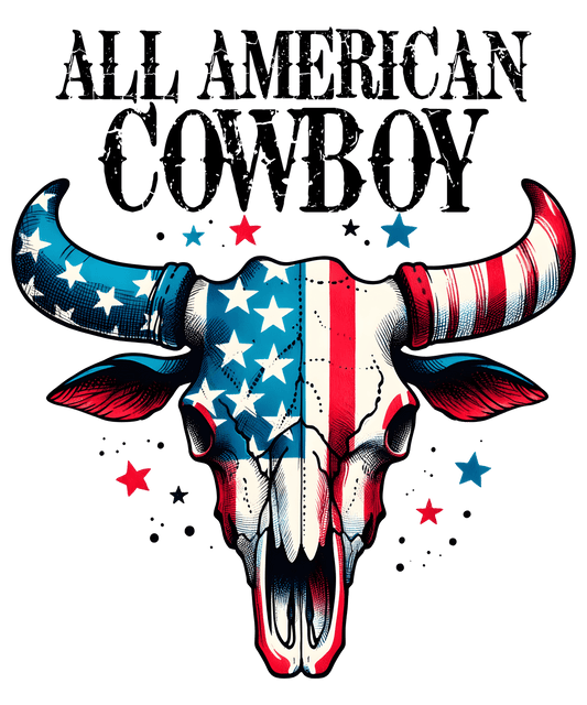 All American Cowboy Design - DTF Ready To Press