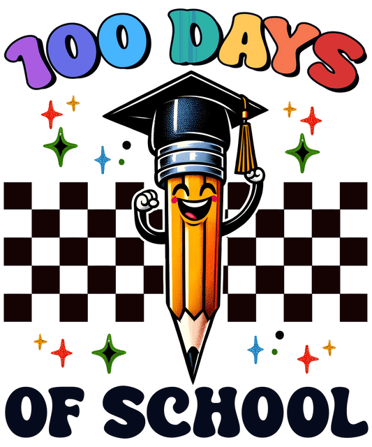 100 days of School Kids Design - DTF Ready To Press