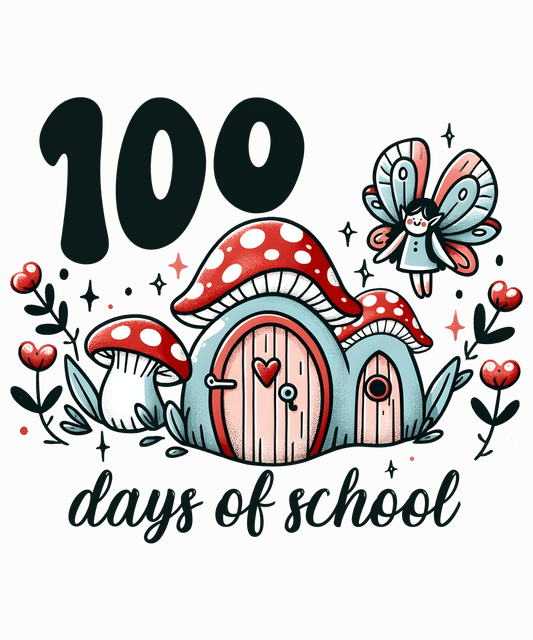 100 Days Of School Fairy Tales Design - DTF Ready To Press