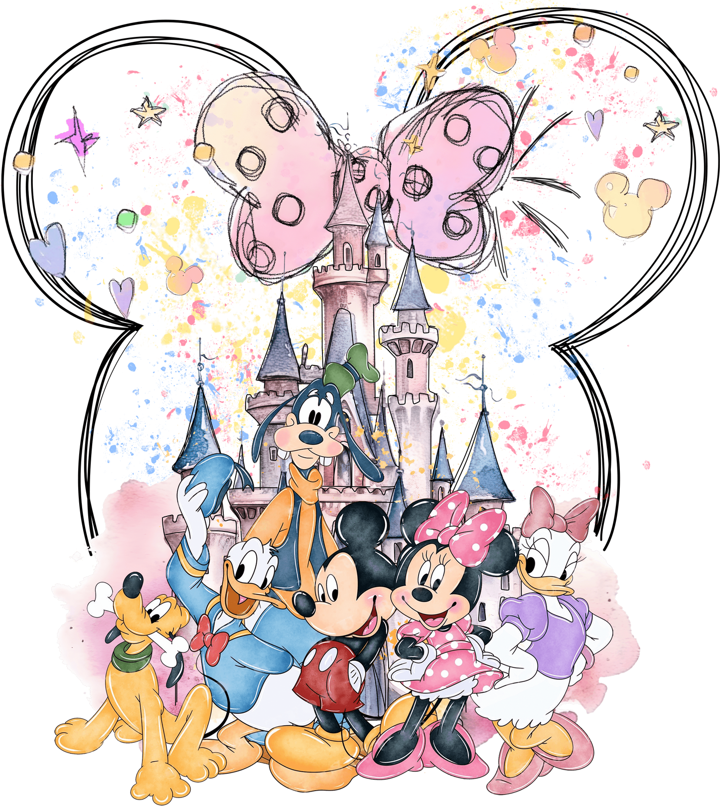 Disneyland Family Minnie Mouse Design - DTF Ready To Press