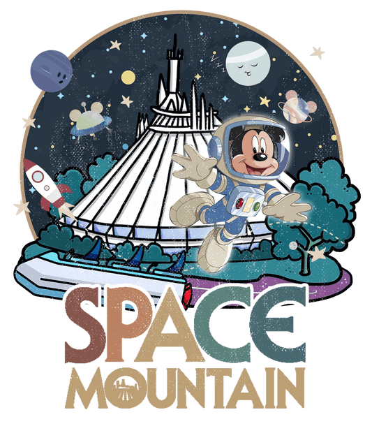 Disney Astronaut Mickey Space Mountain Design - DTF Ready To Press