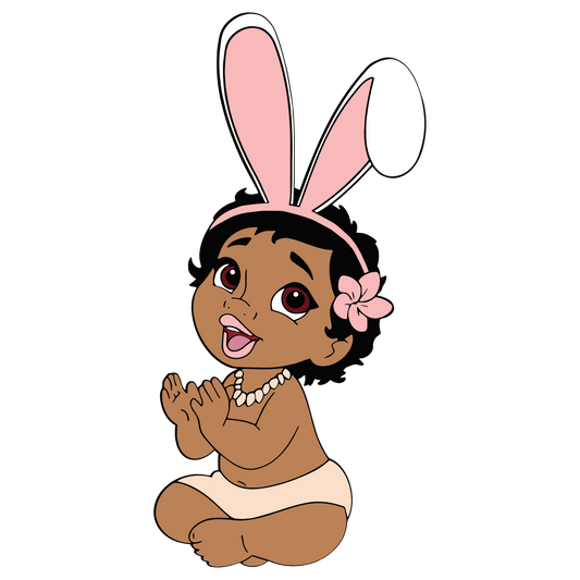 Baby Moana Easter Design - DTF Ready To Press