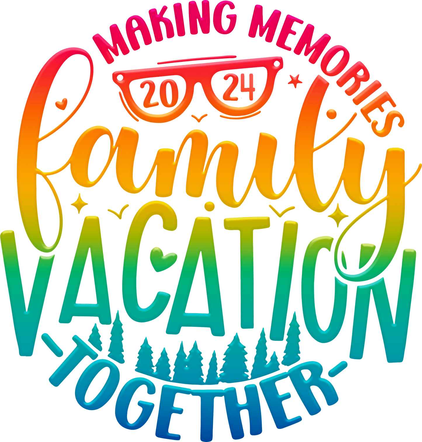 2024 Family Vacation Matching Design - DTF Ready To Press