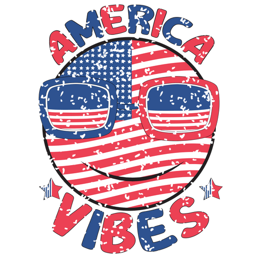 America Vibes Design - DTF Ready To Press