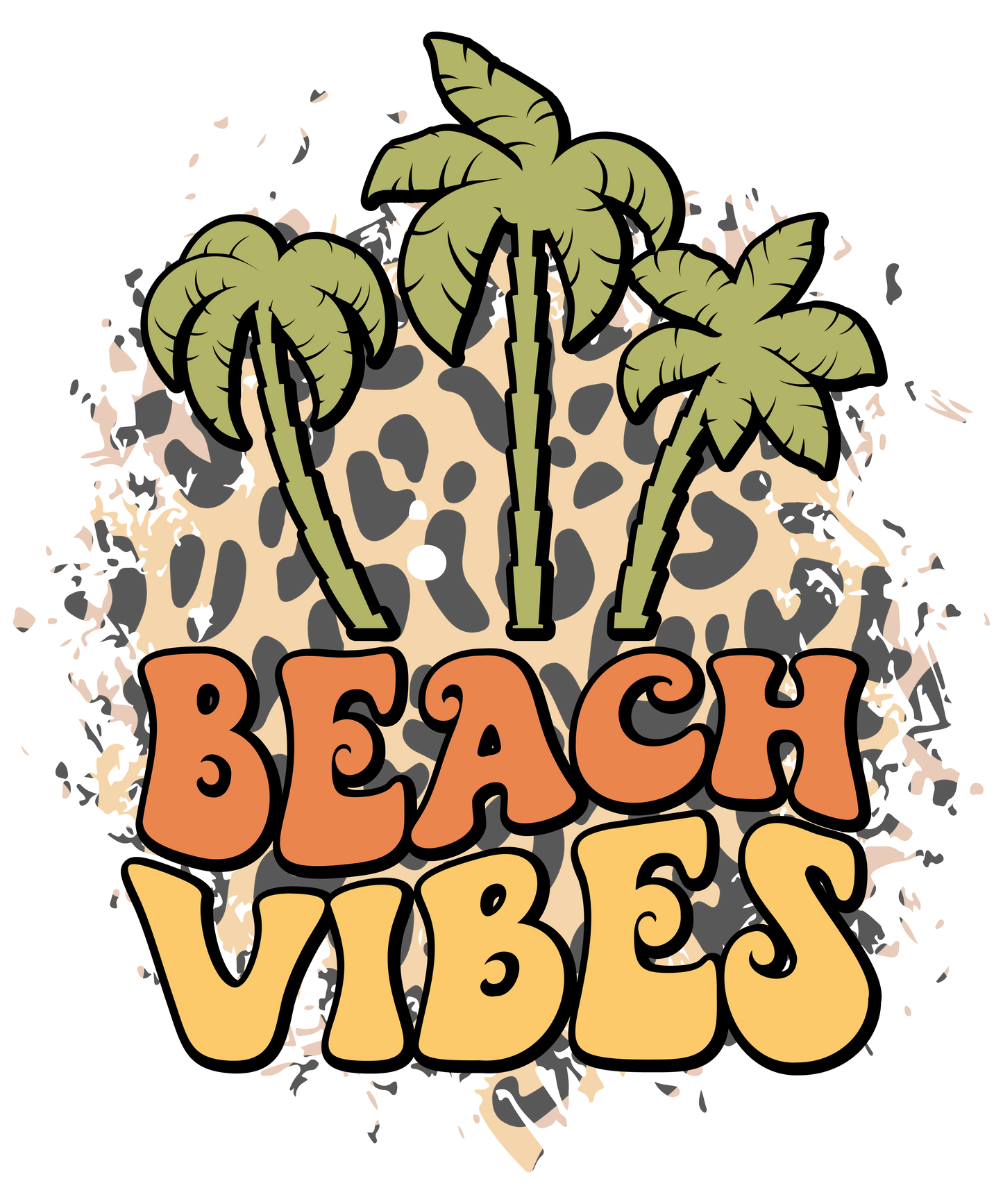 Cute Beach Vibes Design - DTF Ready To Press