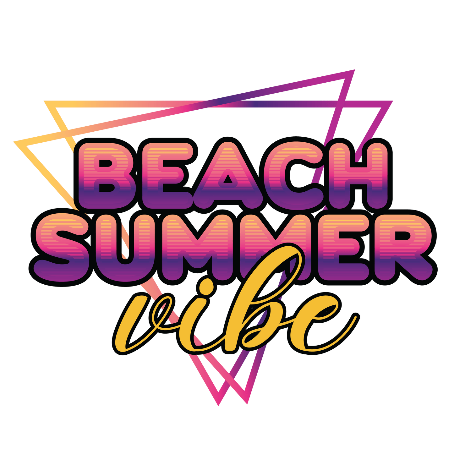 Beach Summer Vibe Design - DTF Ready To Press