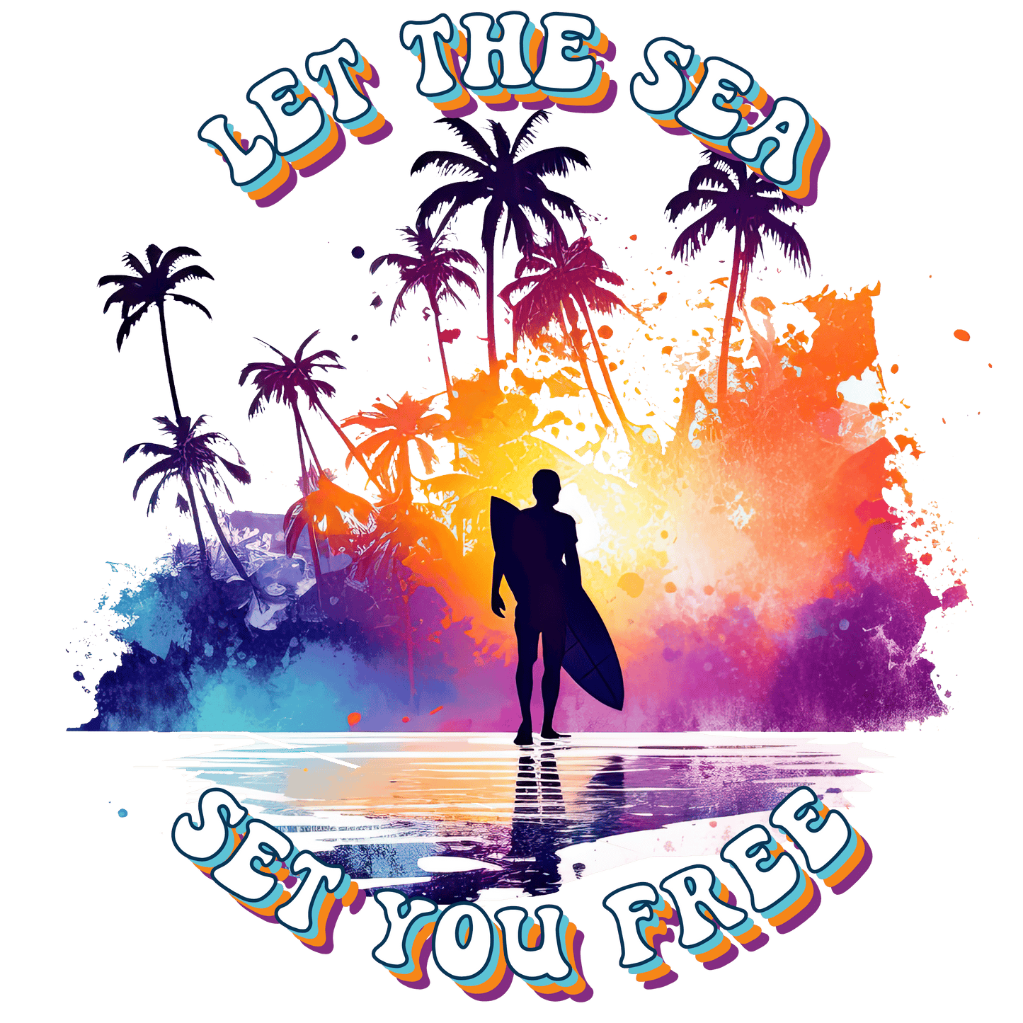 Let The Sea Set You Free Design - DTF Ready To Press