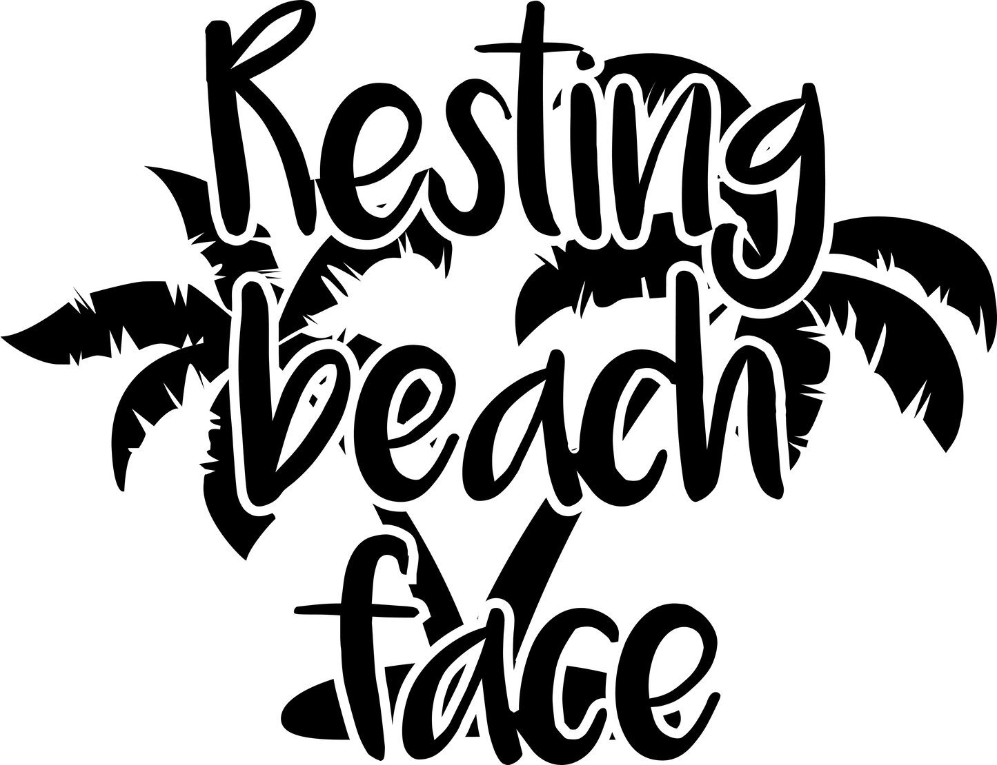 Resting Beach Face Design - DTF Ready To Press