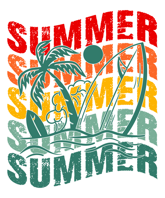 Colorful Summer Design - DTF Ready To Press