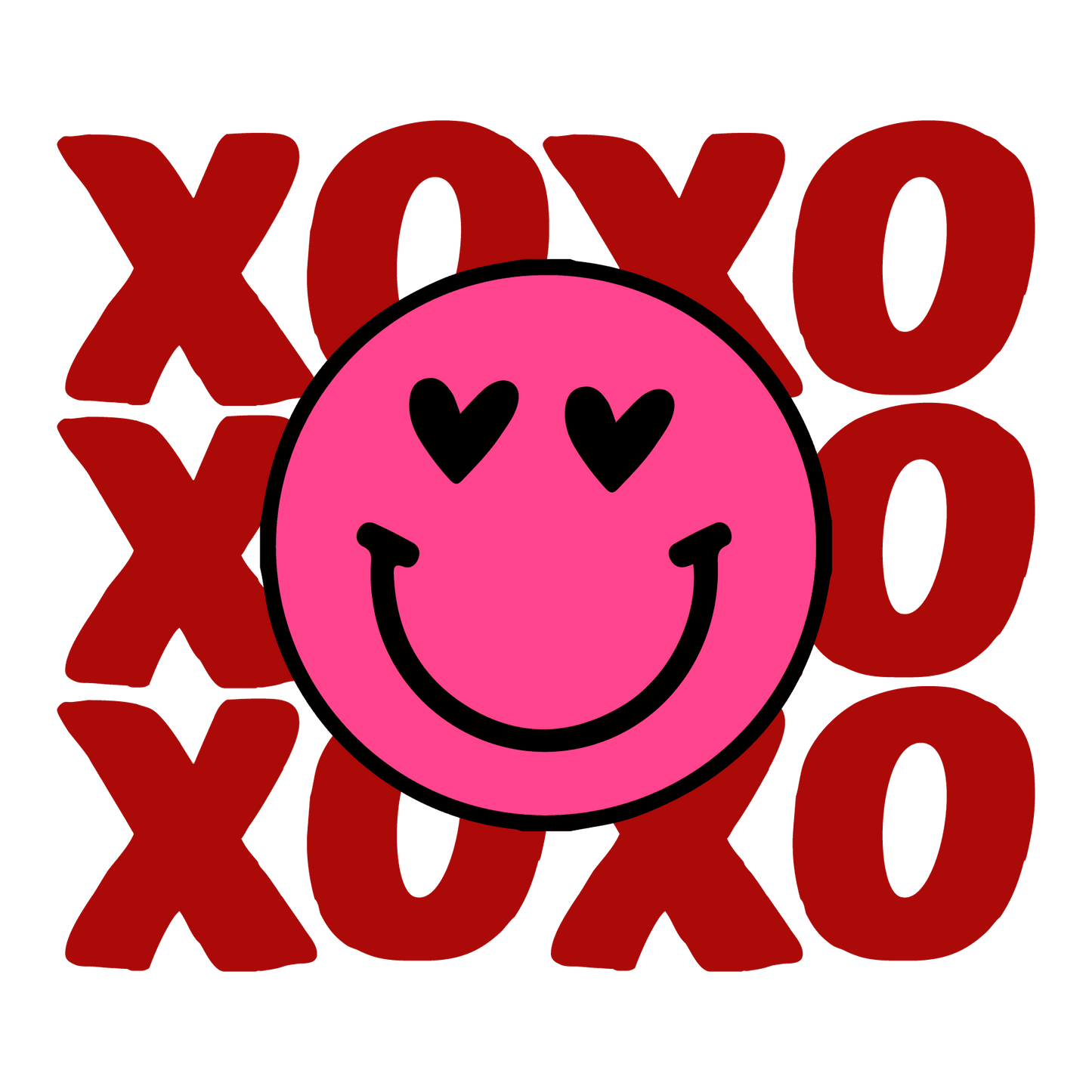 XOXO Smile Valentine's Day Design - DTF Ready To Press