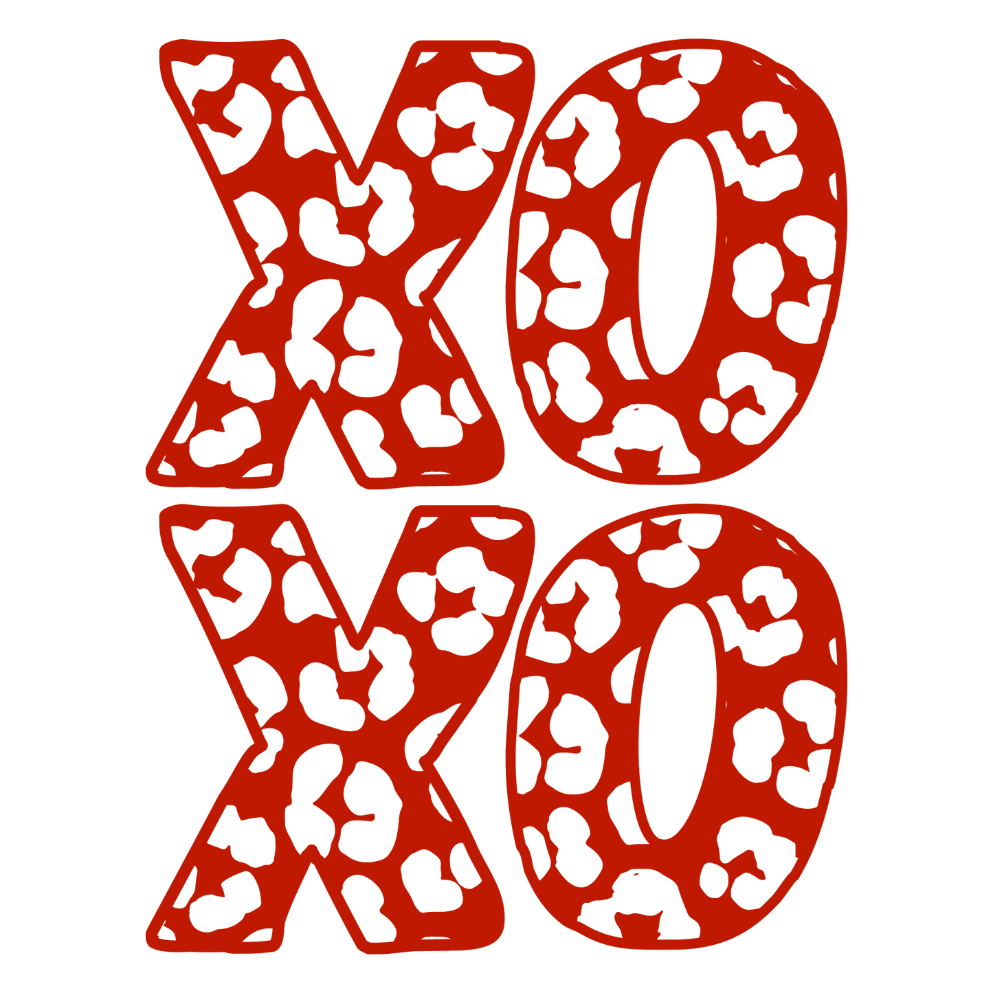 XOXO Valentine's Day Leopard Design - DTF Ready To Press