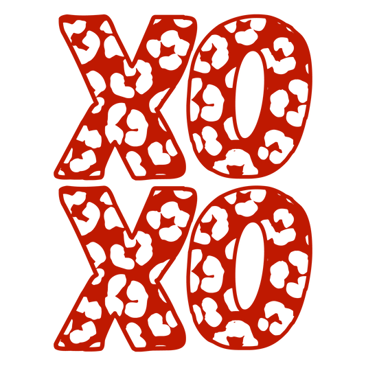 XOXO Valentine's Day Leopard Design - DTF Ready To Press