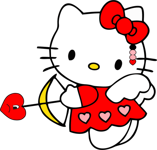 Aphrodite Hello Kitty Valentine's Day Design - DTF Ready To Press