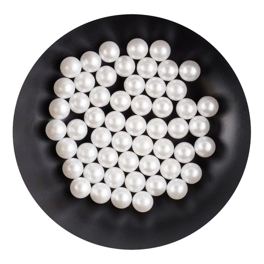 Acrylic Solid Beads - White