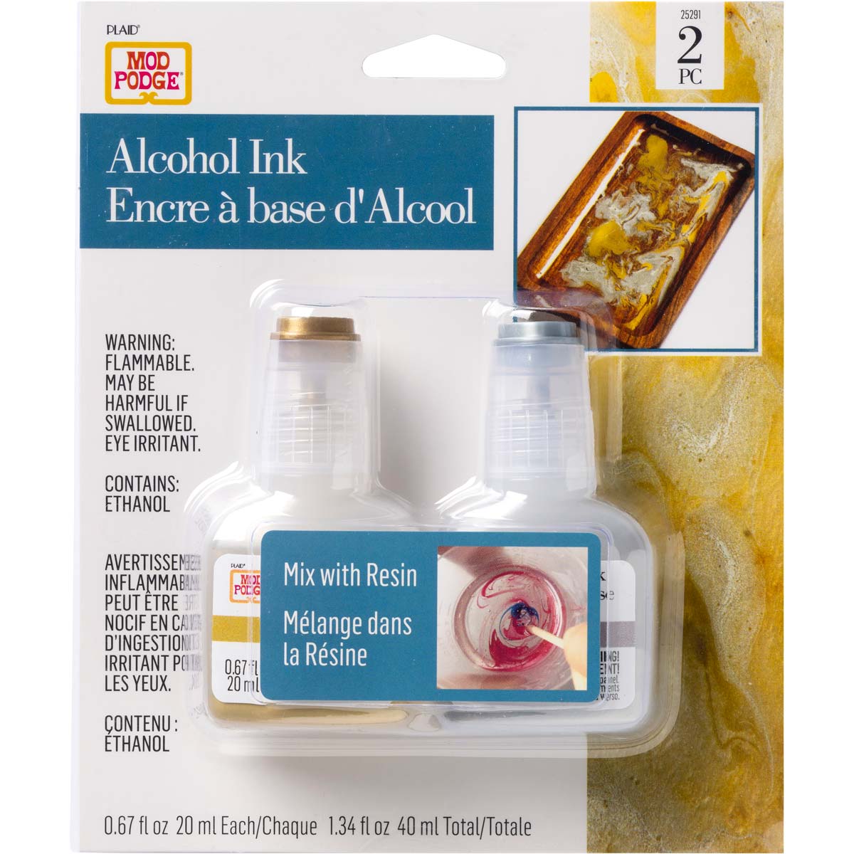 Alcohol Ink Set - Gold & Silver (Metallics)