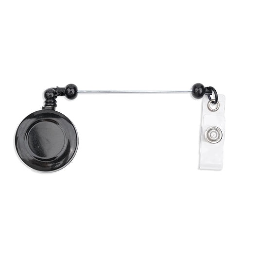 Barbell Bead Holder Badge Reel - Black