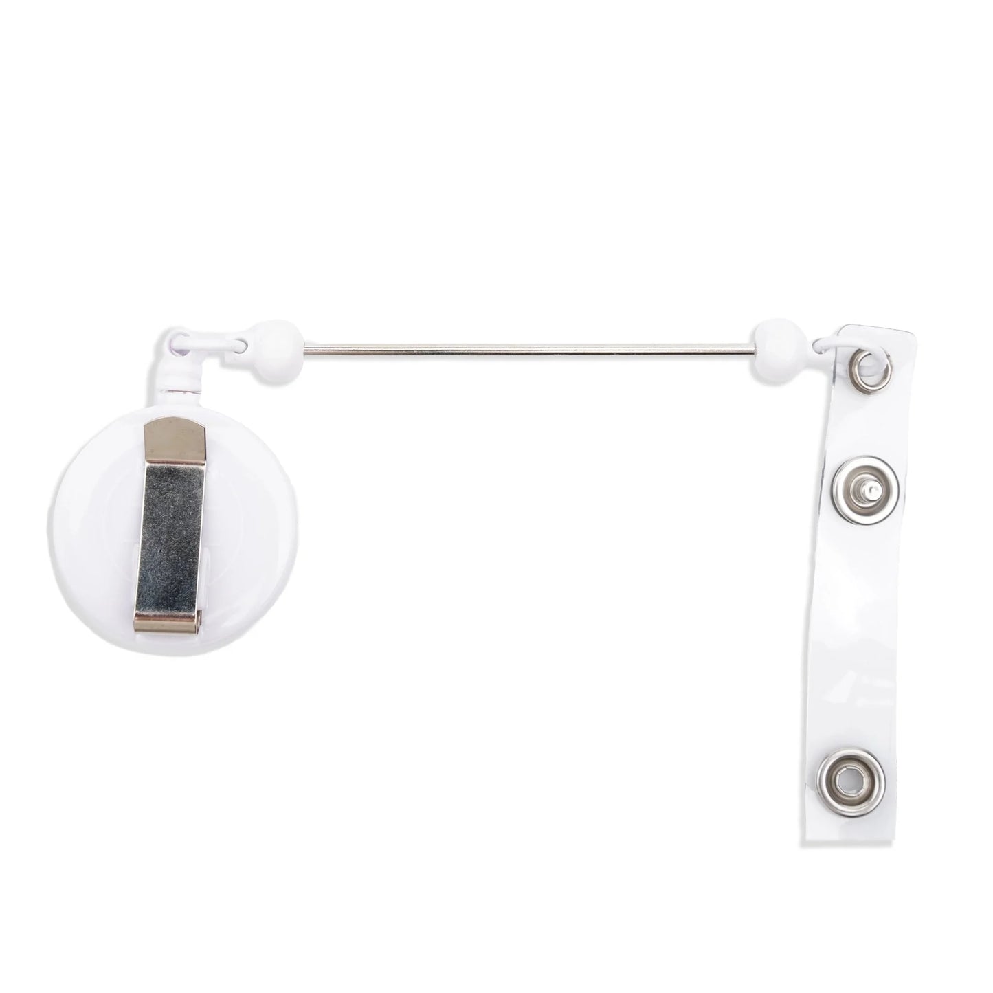 Barbell Bead Holder Badge Reel - White