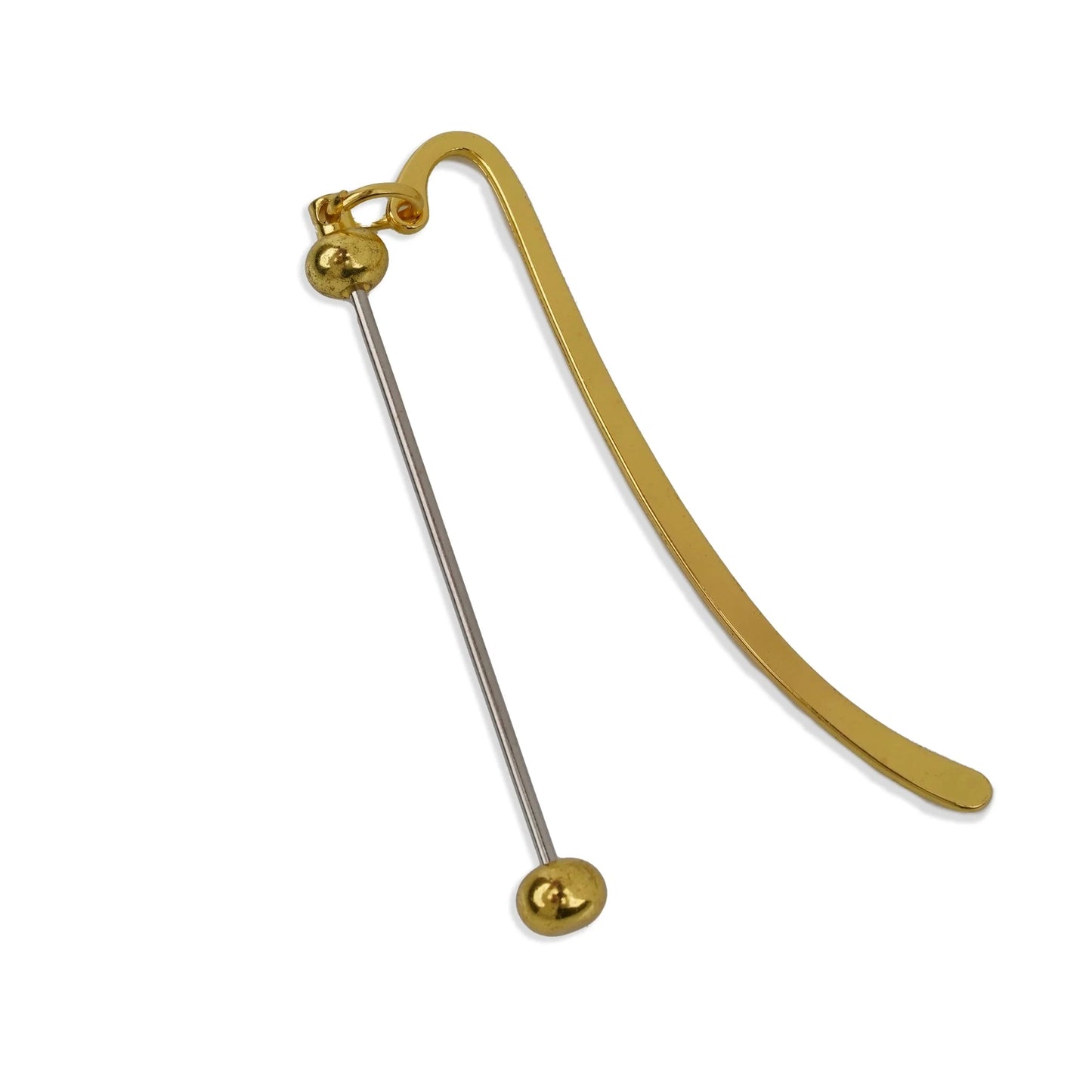 Barbell Bead Holder Bookmark - Gold