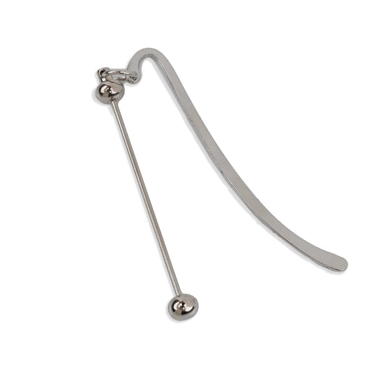 Barbell Bead Holder Bookmark - Silver