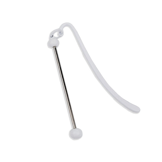 Barbell Bead Holder Bookmark - White