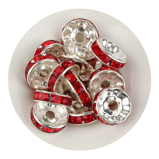 Bead Spacer Disc - Red