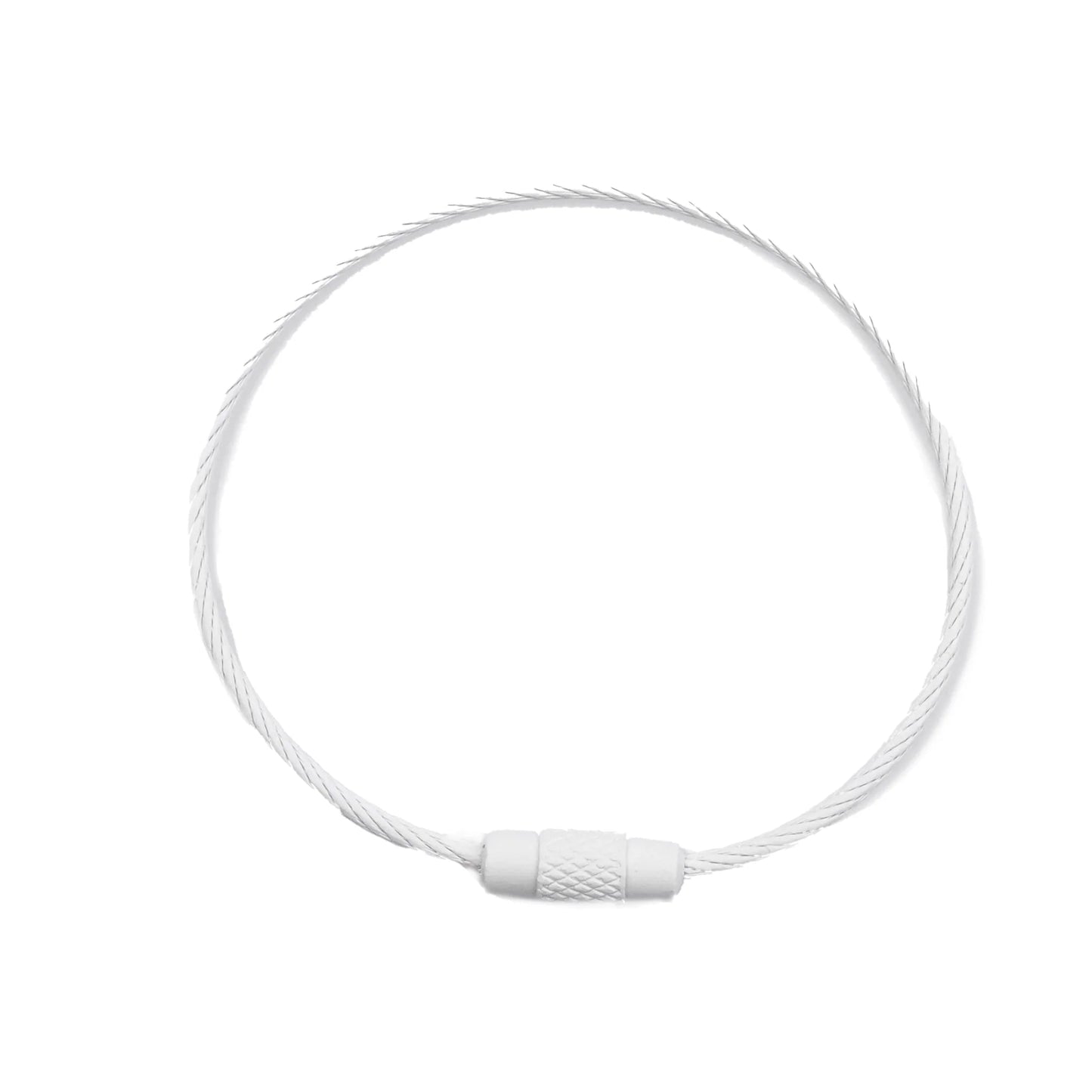 Beadable Charm Tumbler Cable - White